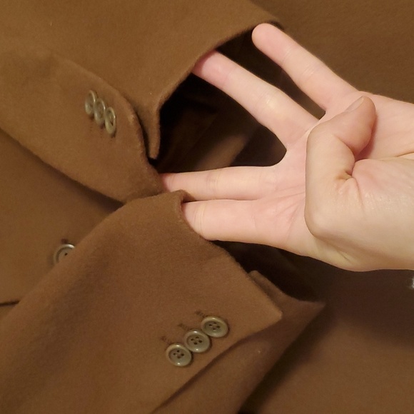 NWOT Progress 1878 wool and cashmere brown suit jacket. Size 40S. Turkey. - Picture 11 of 12